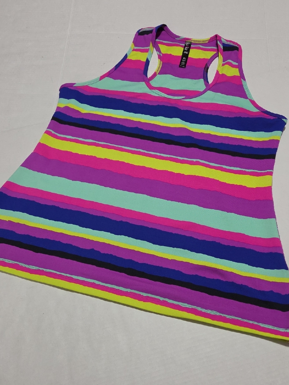 lukka Multicolor Striped Racerback Tank - Pink, Purple, Mint, Blue, Yellow